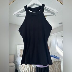 ALO Yoga Black High-Neck Tank Top